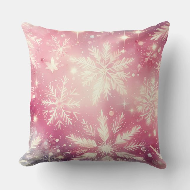 Almofada Elegant Purple Christmas Throw Pillow  (Frente)