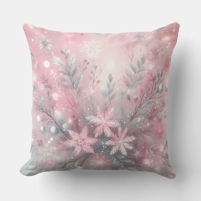 Almofada Elegant Purple Christmas Throw Pillow  (Frente)