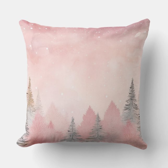 Almofada Elegant Purple Christmas Throw Pillow  (Frente)