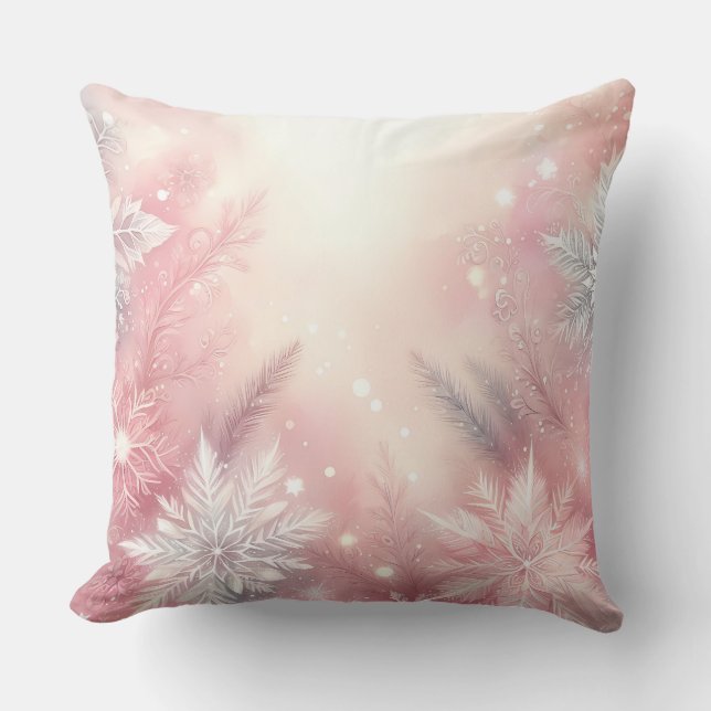 Almofada Elegant Purple Christmas Throw Pillow  (Frente)