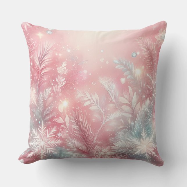 Almofada Elegant Purple Christmas Throw Pillow  (Frente)