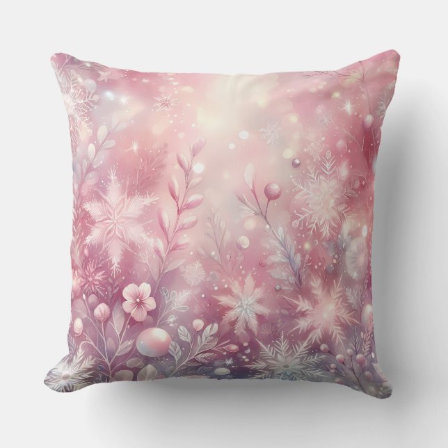 Almofada Elegant Purple Christmas Throw Pillow  (Frente)