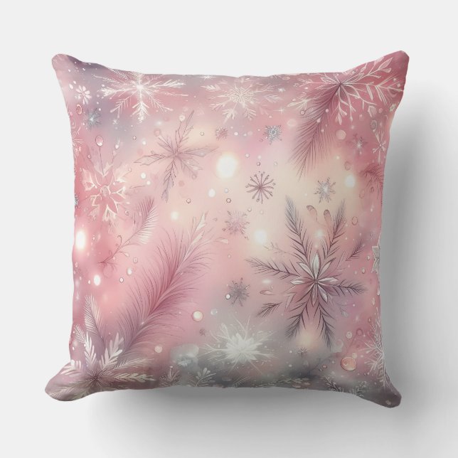 Almofada Elegant Purple Christmas Throw Pillow  (Frente)