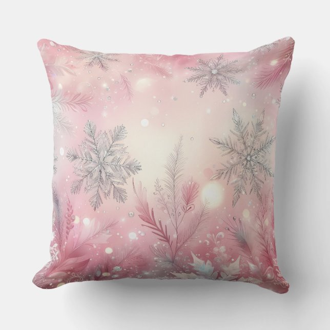 Almofada Elegant Purple Christmas Throw Pillow  (Frente)
