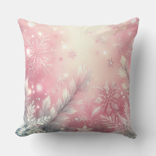 Almofada Elegant Purple Christmas Throw Pillow  (Frente)