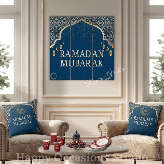 Almofada Elegant Ramadan Mubarak Throw Pillow (Criador carregado)