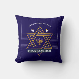 Almofada Elegant Star of David Hanukkah Pillow