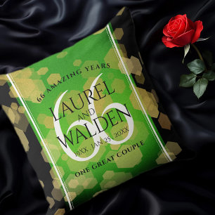 Almofada Elegante 66º aniversário de casamento de Titanite