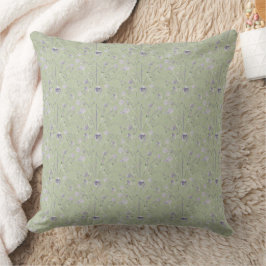 Almofada Elegante Aquarela Sage Roxo Verde