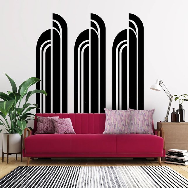 Almofada Elegante Art Deco Pink e Mauve (Criador carregado)