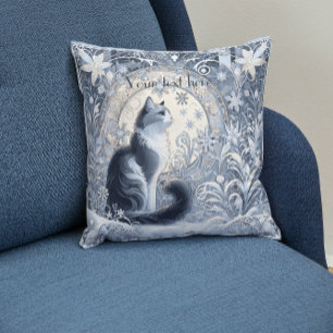 Almofada Elegante Art Nouveau Cat Design personalizável