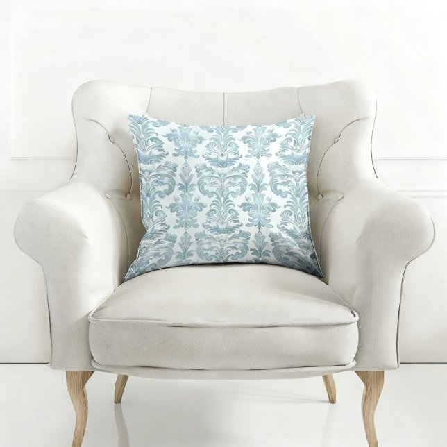 ALMOFADA ELEGANTE AZUL PATRIMÔNIO ESTAMPADO (Criador carregado)
