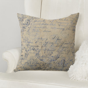 Almofada Elegante Blue Damask