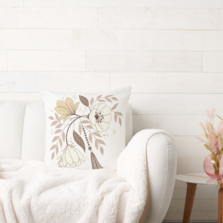 Almofada Elegante Boho Floral Watercolor
