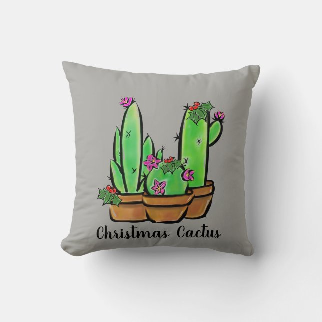 Almofada Elegante Cactus cactos suculenta (Frente)