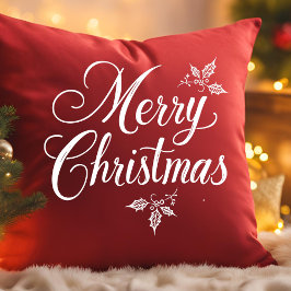 Almofada Elegante Caligrafia Roteiro Feliz Natal