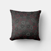 Elegante Carmin Red Cinzas Black Hearts