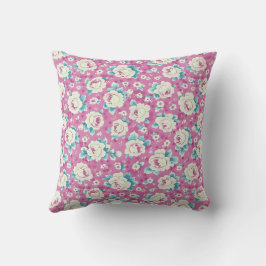 Almofada Elegante Colorido Estiloso Romântico Floral Chique