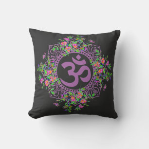 Almofada Elegante cor d'água cor rosa rosa roxo ohm