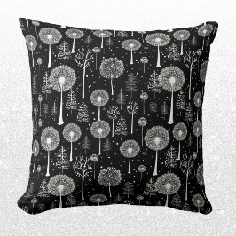 Almofada Elegante Dandelion e Árvore de Natal