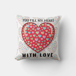 Almofada Elegante Design de Coração Simples Editável