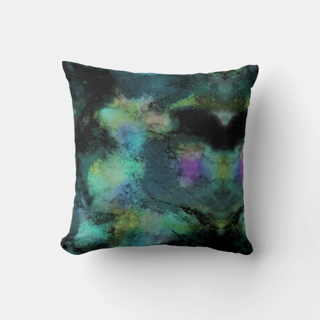 Almofada Elegante do Cosmo Universo da Cinza Marble Sky (Frente)