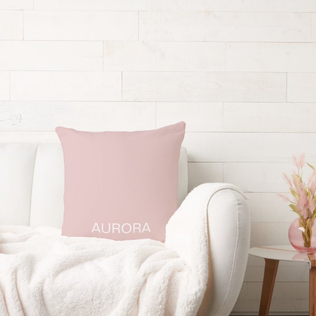 Almofada Elegante Dusty Blush Personalizado Name - (Sofá)