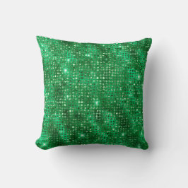 Almofada Elegante Emerald Green Estudou Padrão de Diamante