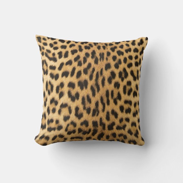 Almofada Elegante Estampa de Leopardo Guepardo (Frente)