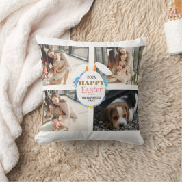 Almofada Elegante felz pascoa Orelha Família Ovos Quatro Fo