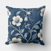 Elegante Floral Botânico Azul