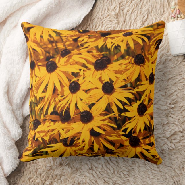Almofada Elegante Floral Rudbeckia Susanos De Olhos Negros (Cobertor)