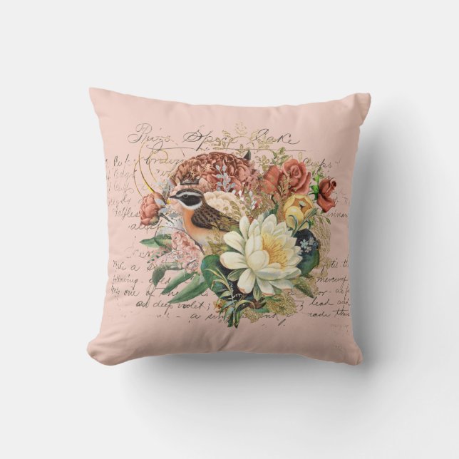 Almofada Elegante Floral Vintage (Frente)