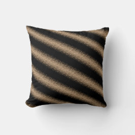 Almofada Elegante Glitter Ombre Preto e Dourado