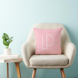 Almofada Elegante inicial moderna minimalista em rosa paste