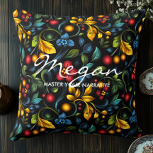 Elegante Khokhloma Inspirou Travesseiro decorativo