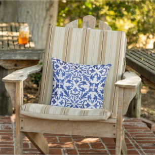 Almofada Elegante Mediterrâneo Azulejo Branco Espanhol