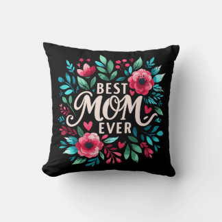 Almofada Elegante Melhor Mãe do Mundo Floral Vintage