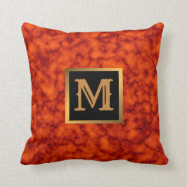 Almofada Elegante Moderno Marble Negro Dourado