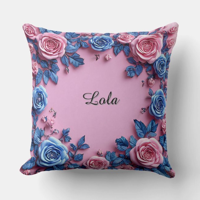 Almofada Elegante Moldura Floral (Frente)