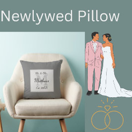 Almofada Elegante Monograma Sr e Sra