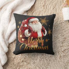 Almofada Elegante Natal Feliz Papai Noel