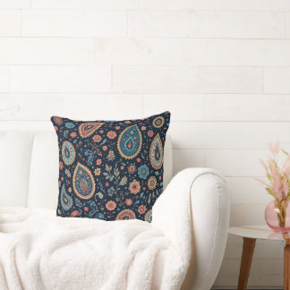 Almofada Elegante Paisley Floral Vintage