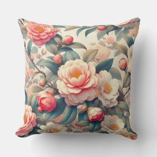 Almofada "Elegante Peony Pattern"