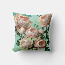 Almofada Elegante Peony Travesseiro decorativo Floral Home 
