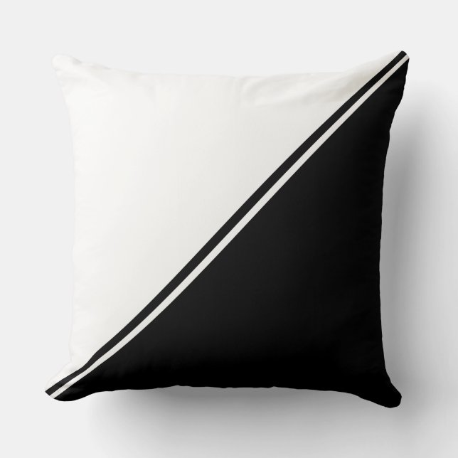 Almofada Elegante Preto e Branco (Frente)
