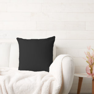 Almofada Elegante Preto Sólido