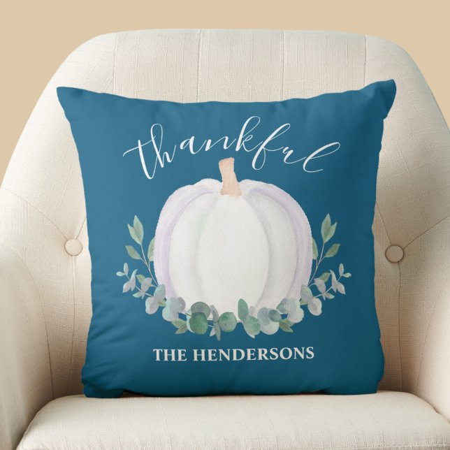Almofada Elegante Pumpkin Agradecimento Personalizado (Criador carregado)