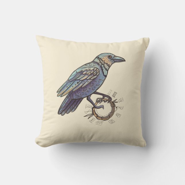 Almofada elegante raven autum (Frente)