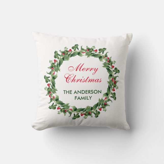 Almofada Elegante Red Berry Natal (Frente)